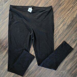 Unbranded Black Cotton (95%) Spandex 5% Leggings NWT/SIZE L